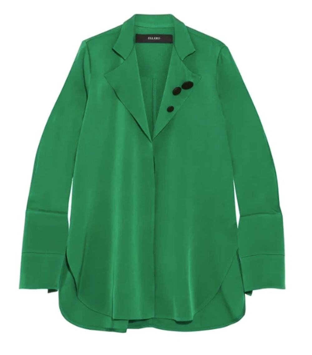 Ellery Silk Long Sleeve Top